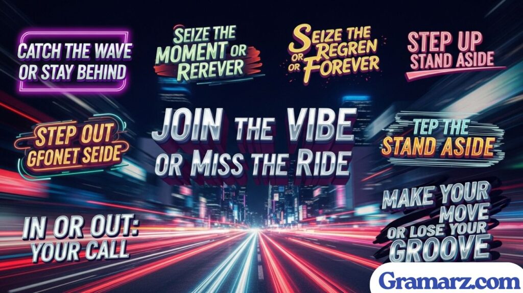 Dynamic Phrases Similar to “Be There or Be Square”