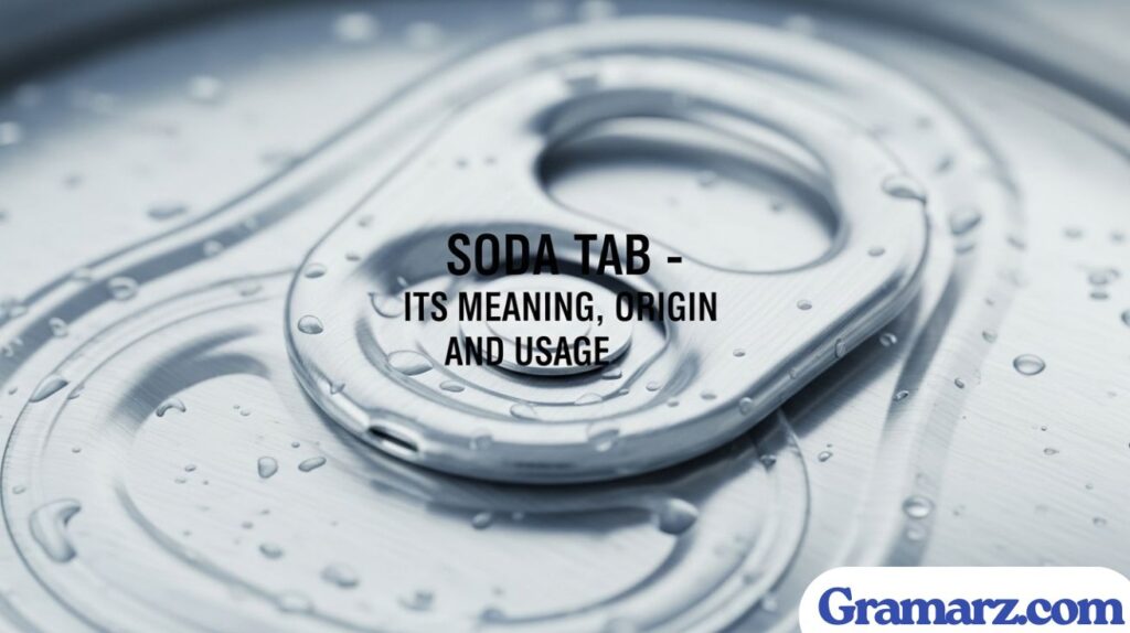 Soda Tab – Its Meaning, Origin and Usage