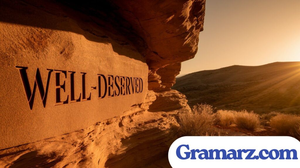 Well Deserved or Well-Deserved?