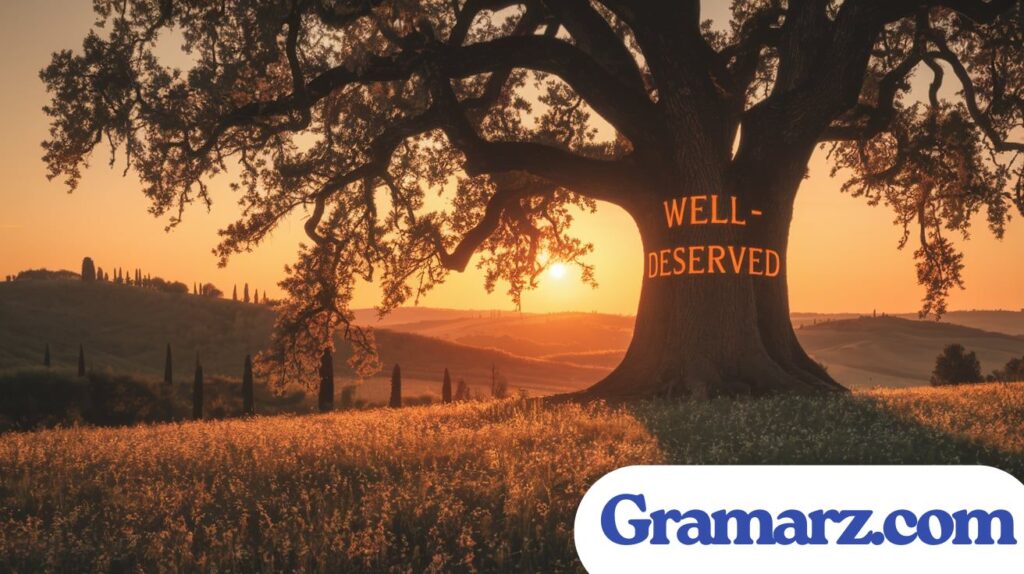 Well Deserved or Well-Deserved?