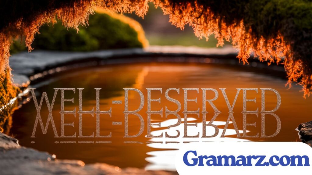 Well Deserved or Well-Deserved?