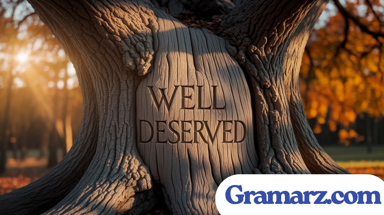 Well Deserved or Well-Deserved?