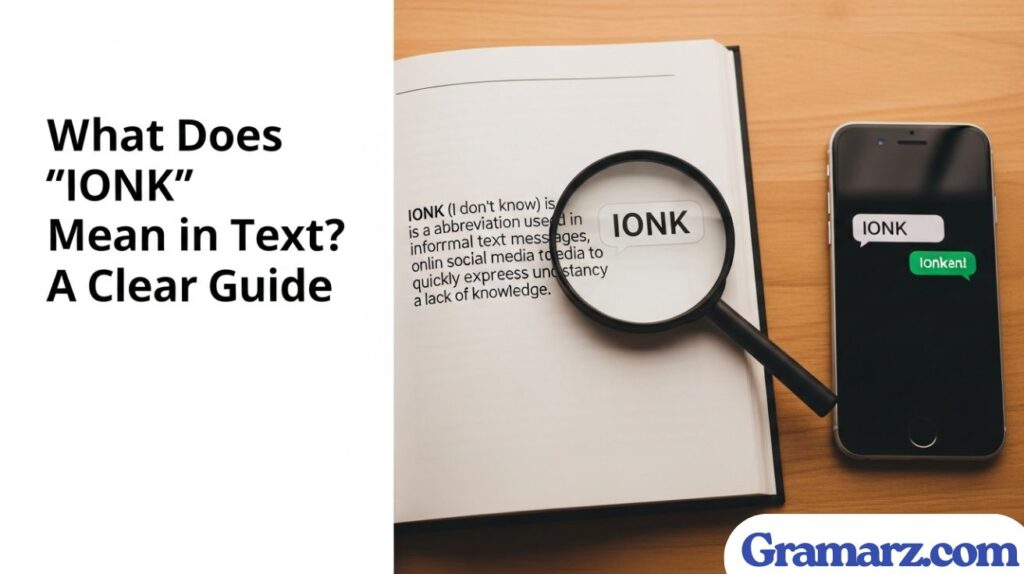 What Does “IONK” Mean in Text? A Clear Guide