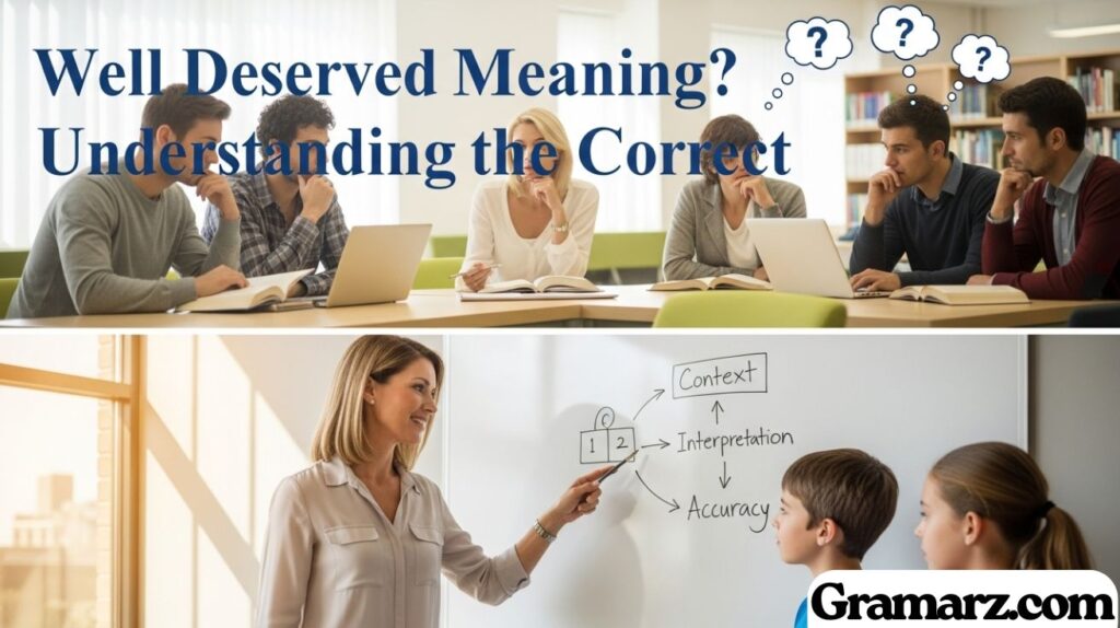 Well Deserved Meaning? Understanding the Correct