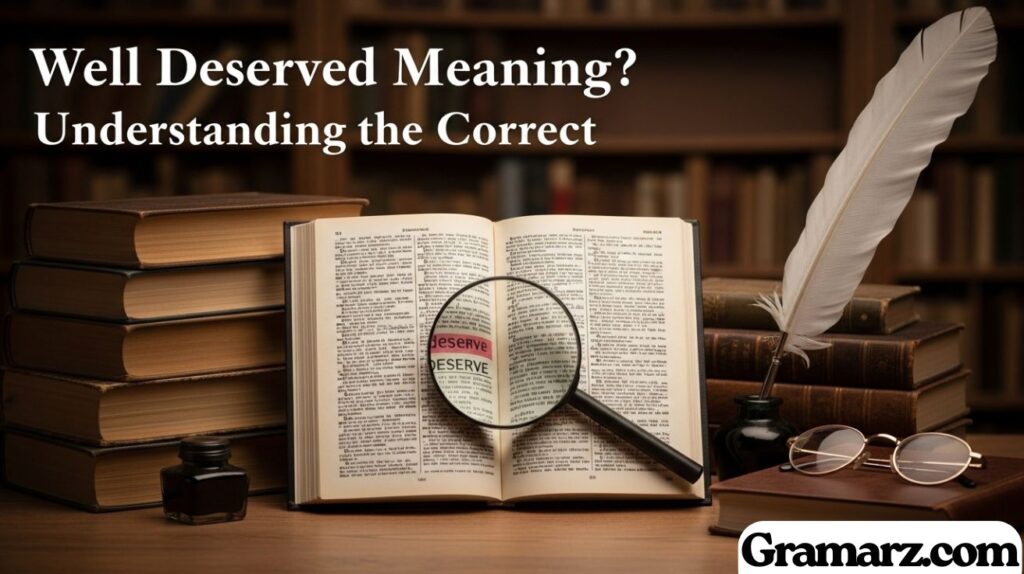 Well Deserved Meaning? Understanding the Correct