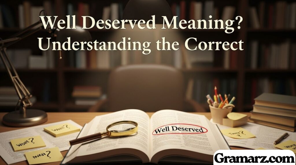 Well Deserved Meaning? Understanding the Correct