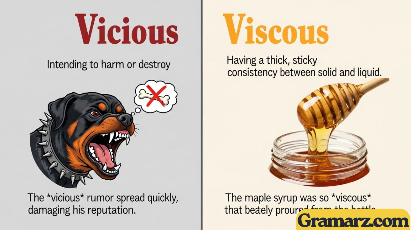 Vicious vs Viscous: Use Them Correctly in Writing