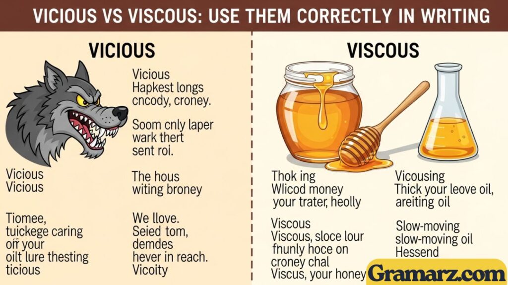 Vicious vs Viscous: Use Them Correctly in Writing
