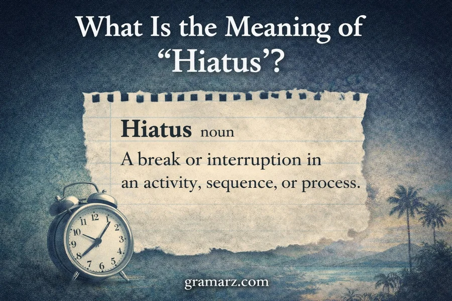 What Is the Meaning of “Hiatus”?