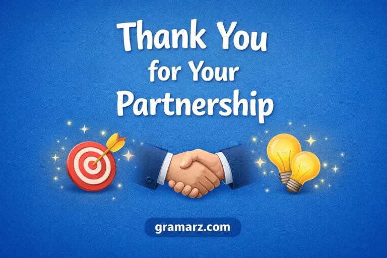 Thank You for Your Partnership