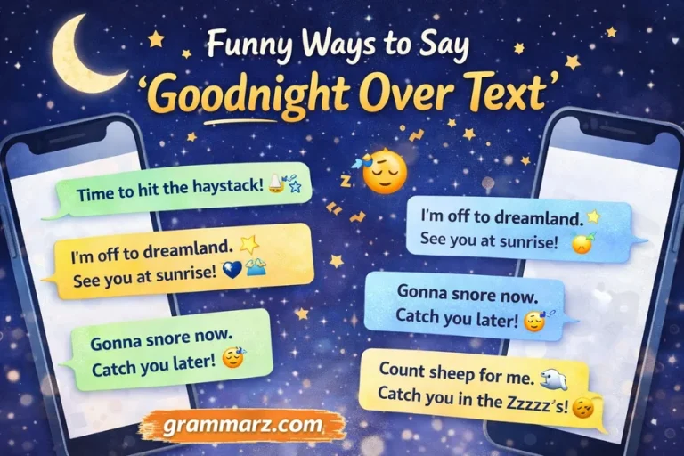 Funny Ways to Say “Goodnight Over Text”
