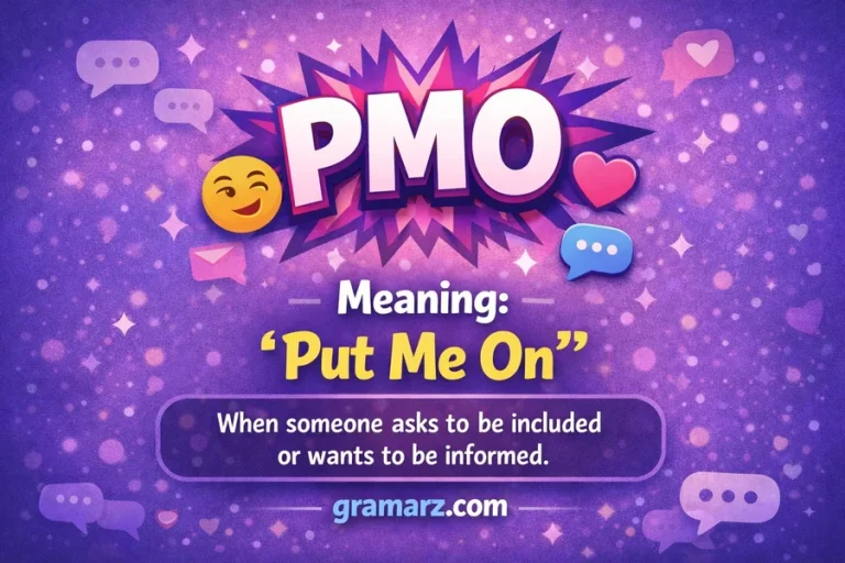 PMO Meaning Texting
