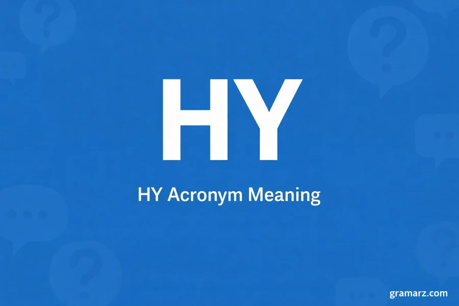 HY Acronym Meaning