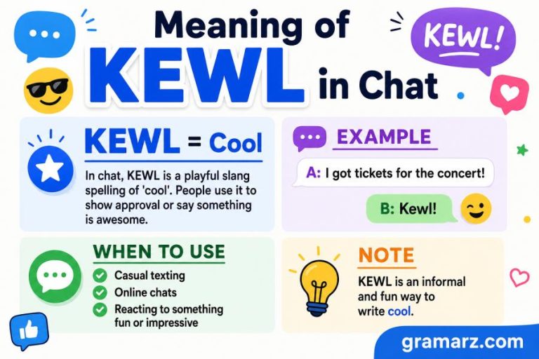 kewl meaning in chat