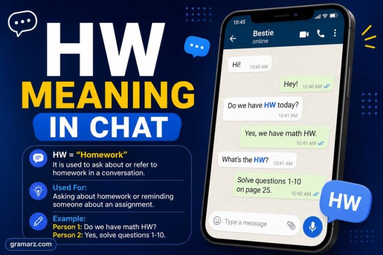 HW Meaning in Chat