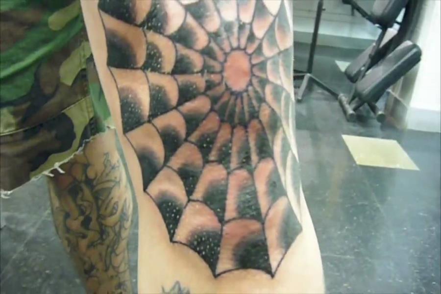 Spider Web Tattoo on Knee Meaning